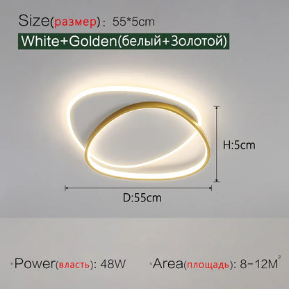 DecorBites™ LED Ceiling Lamp for Bedroom, Modern & Romantic Nordic Design for Master Bedroom & Study Room.