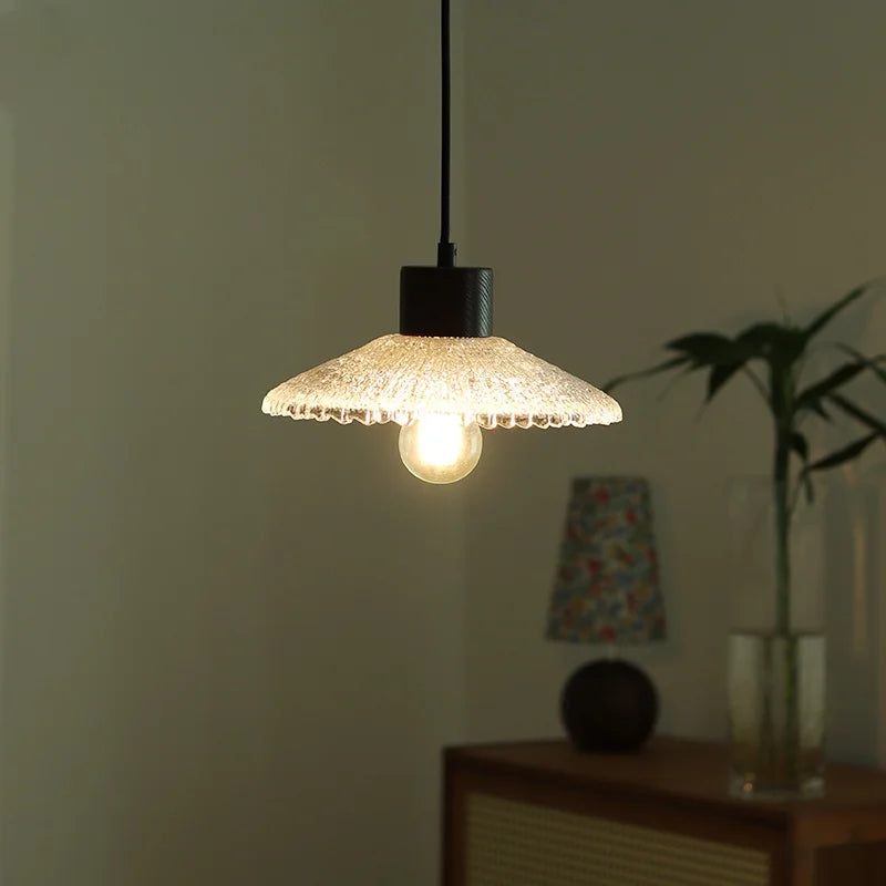 Amber Glass Wall Lamp Vintage Copper E27