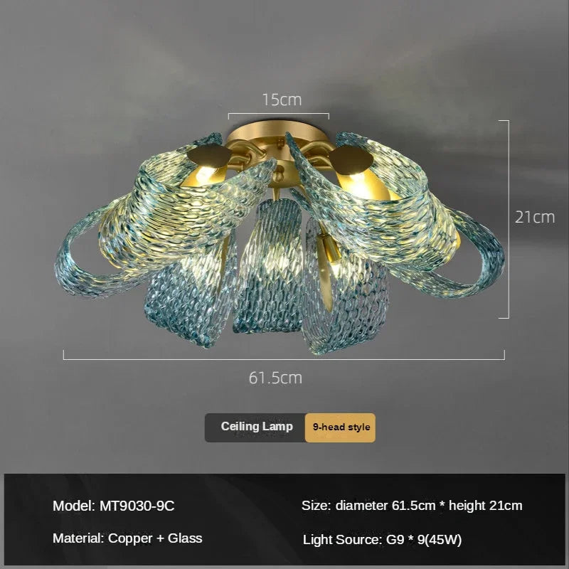 Copper Leaf LED Chandelier