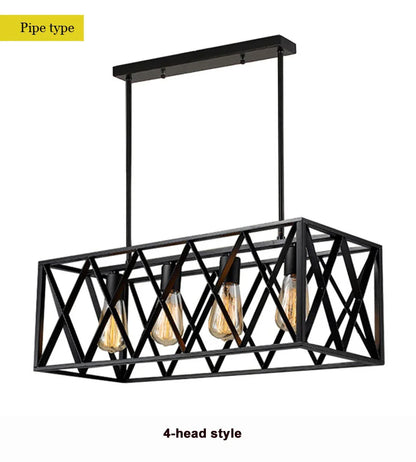 DecorBites™ Industrial Chandelier: Retro Loft Style Pendant Light for Bar, Restaurant, and Retail Settings