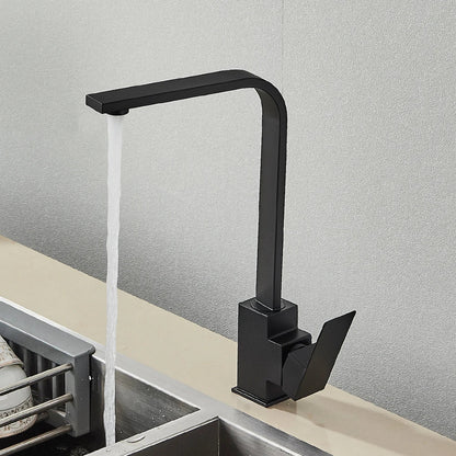 DecorBites™ Brushed Nickel Kitchen Faucet | 360 Rotate Hot Cold Mixer Tap | Single Lever