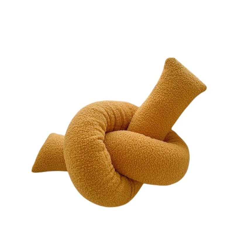 Grey Knotted Cushion Pillow