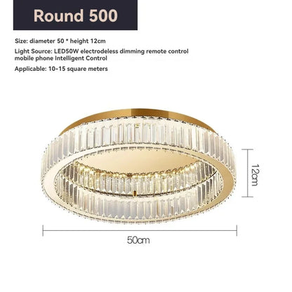 DecorBites™ Crystal Circle LED Ceiling Chandelier for Modern Living Spaces