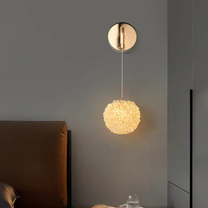DecorBites™ Gold Metal Crystal Wall Light for Bedroom, Stairs, Aisle - Adjustable Wire, G9 Bulb