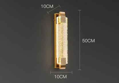 DecorBites™ Crystal Wall Lamp - Luxury Living Room Decor, Bedroom & Aisle Lighting