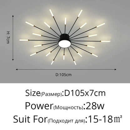 DecorBites™ Acrylic LED Ceiling Lights for Bedroom Hall Living Kids Room Lamps