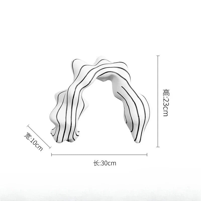 Striped Resin Abstract Figurine