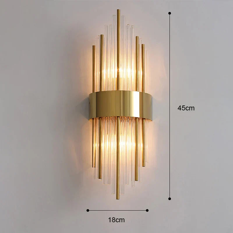 DecorBites™ Gold LED Wall Lamp Modern Light Luxury Sconce for Living Room & Bedroom