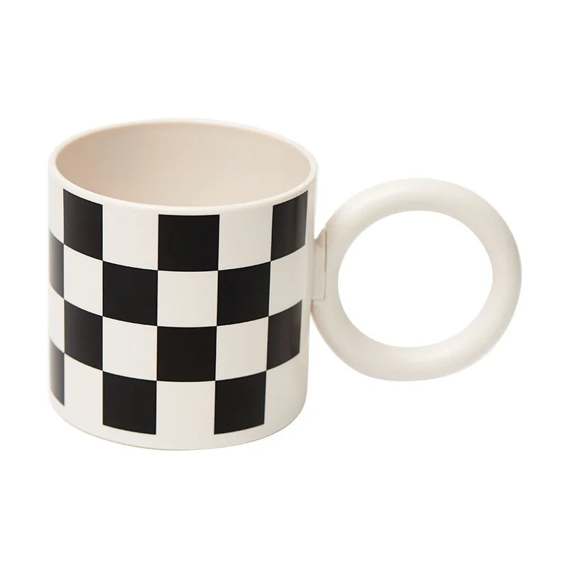 DecorBites™ Korean Style Fatty Mug Splash Ink Plastic Cup Couple Coffee Tea Drinkware