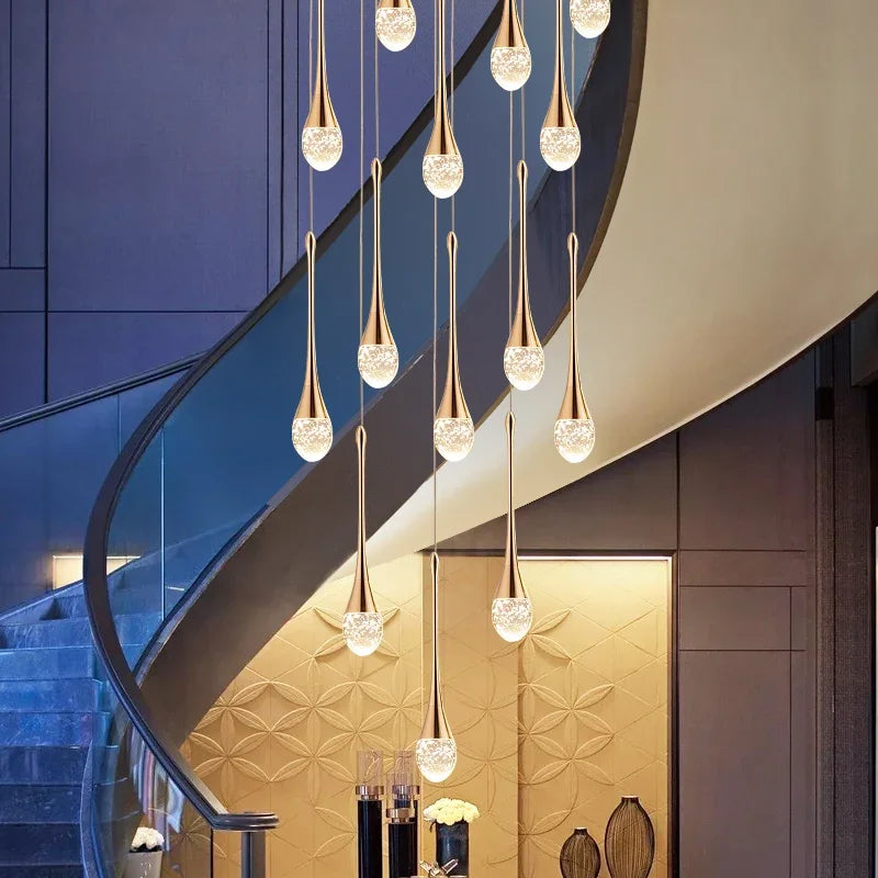 DecorBites™ Crystal Bubble Ball Pendant Lights for Stairs, Dining, Living Room Decor