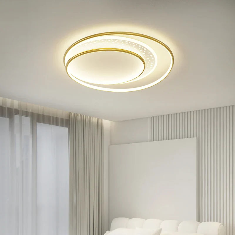 Gold Gray LED Chandelier