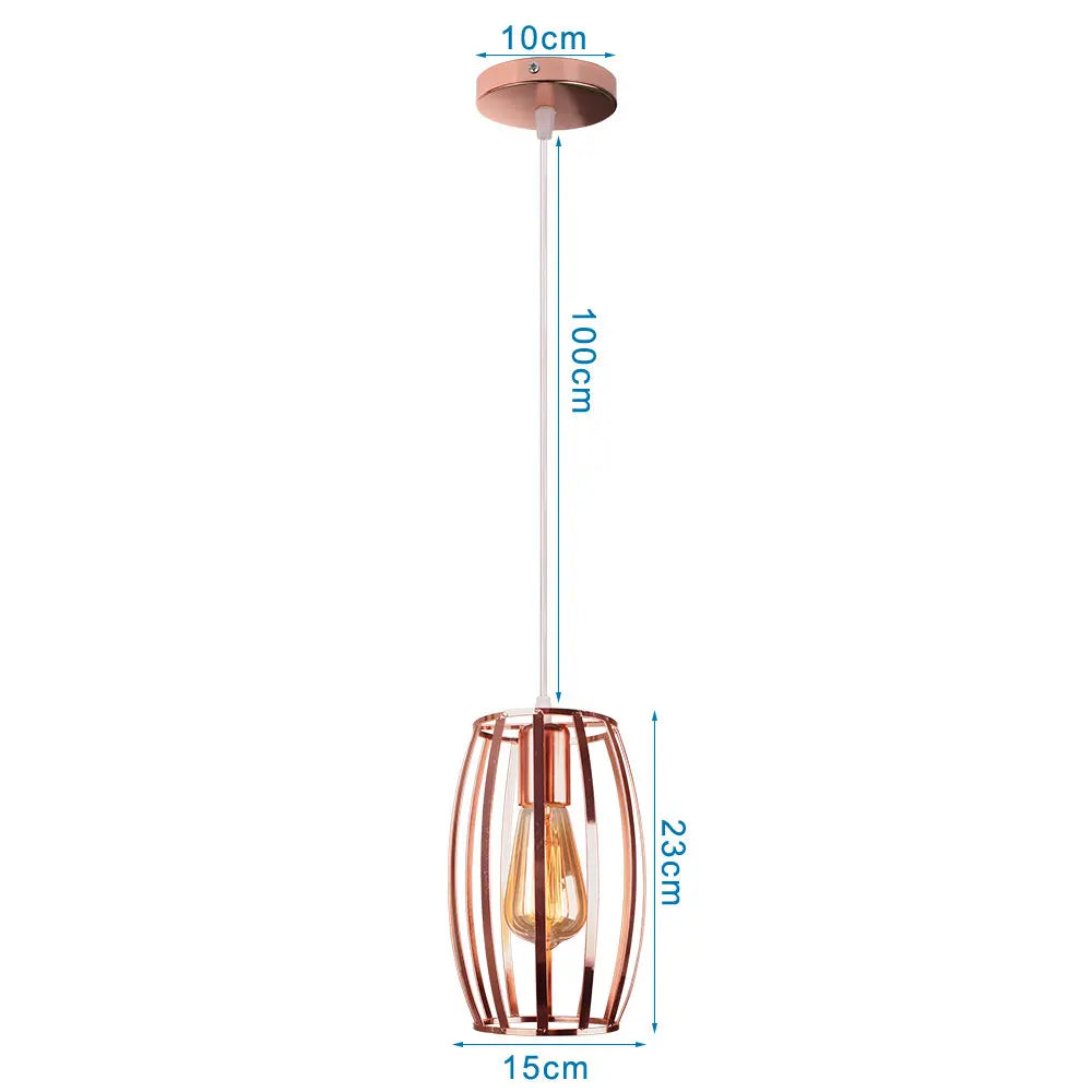 Gold Industrial Pendant Light Adjustable Height