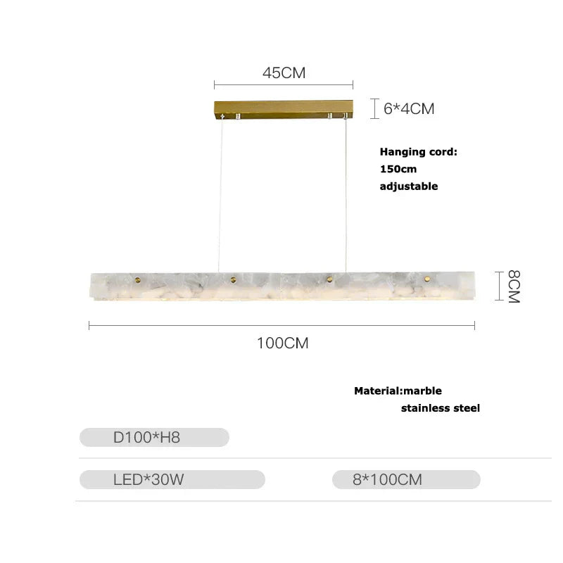 DecorBites™ Gold Chrome LED Pendant Chandelier for Dining Room Lighting