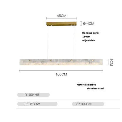 DecorBites™ Gold Chrome LED Pendant Chandelier for Dining Room Lighting