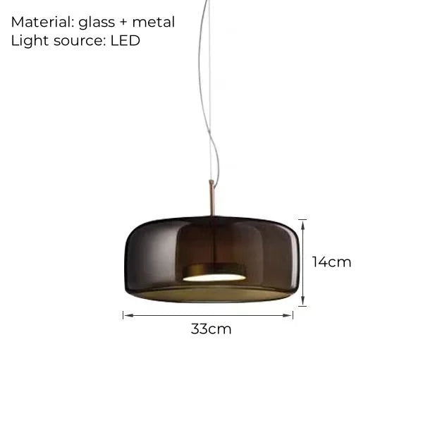 Nordic restaurant pendant light, modern luxury bar counter, coffee shop bedside single head glass artistic lighting fixture