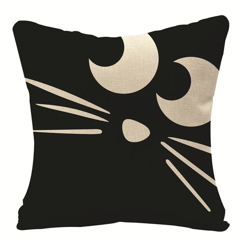 Linen Trick Treat Cushion Cover