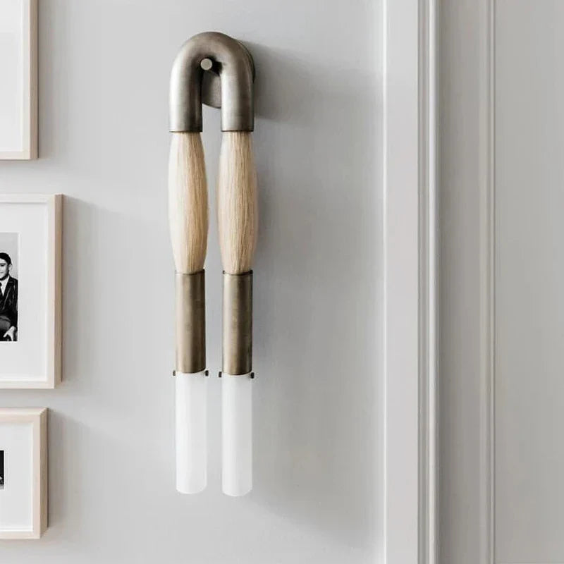 DecorBites™ Designer Tassel U-Shaped Wall Lamp - Gold/Silver/Black Metal - Hotel Living Corridor