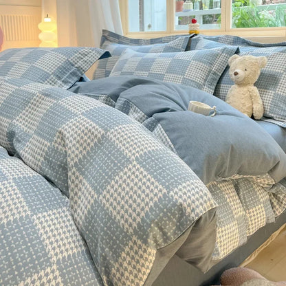 DecorBites™ Cozy Cotton Bedding Set: 160X210cm Quilt Cover for Adults, Warm & Soft Duvet Cover