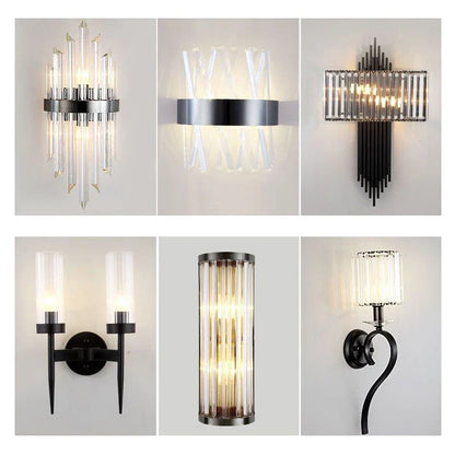 DecorBites™ Crystal Wall Lamp: Modern Light Luxury for Living Room, Bedroom, and Corridor