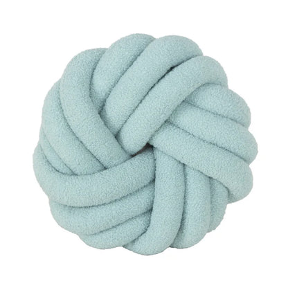 DecorBites™ Knotted Ball Grey Throw Pillow for Bed Couch Living Room