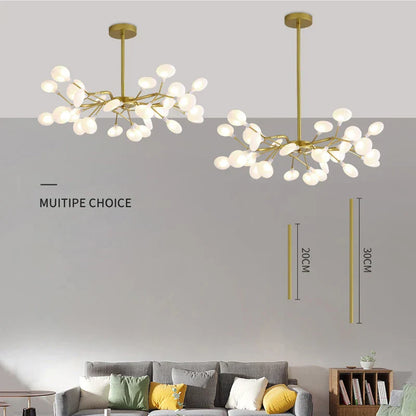 DecorBites™ LED Firefly Chandelier: Modern Nordic Ceiling Lights for Luxury Home Decor