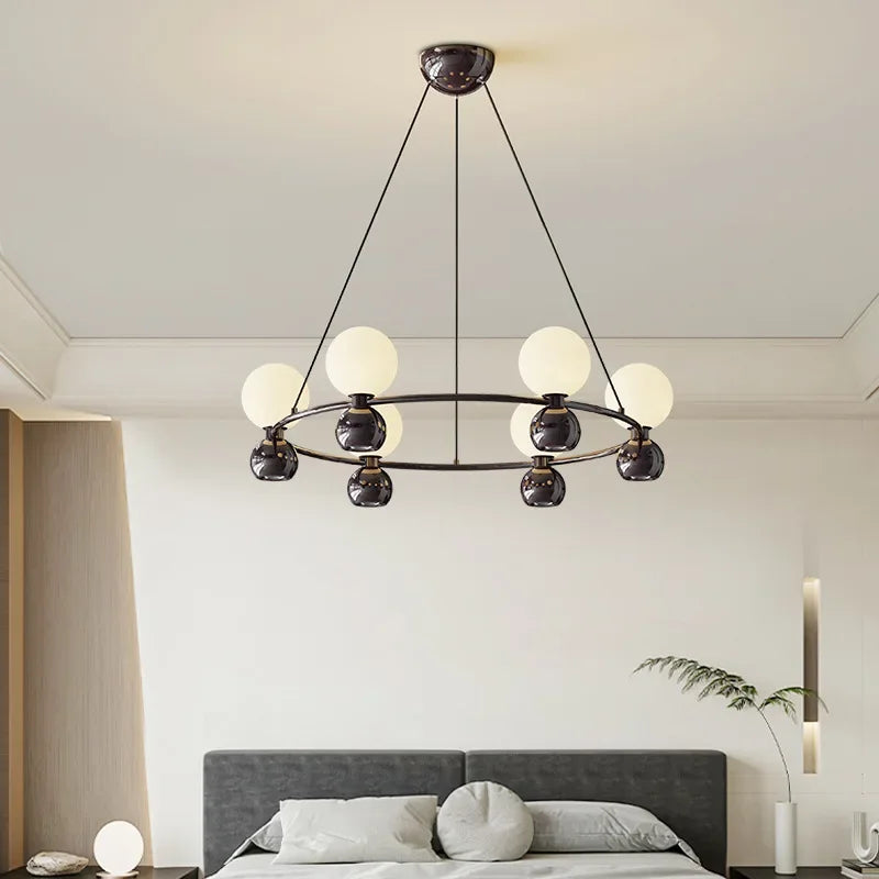 DecorBites™ Cream Nordic Pendant Chandelier for Living Room, Bedroom, and Dining Room