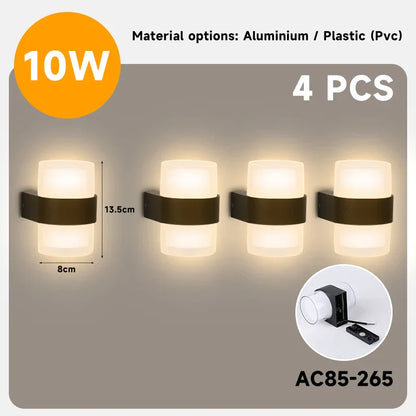 DecorBites™ LED Wall Lamp: Interior & Exterior HomeDecor Light for Courtyard, Stair, Bedroom & Garden
