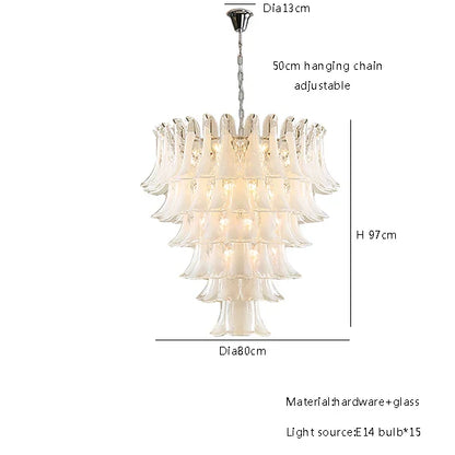DecorBites™ French Style Glass Chandelier for Living Room Decoration