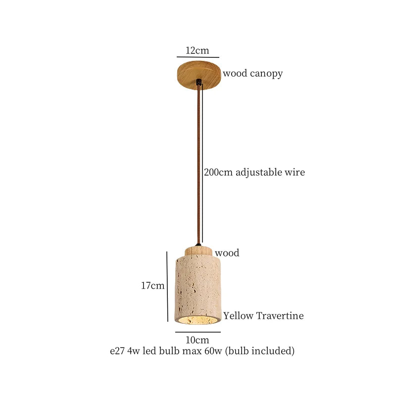 Travertine Wabi Sabi Lamp