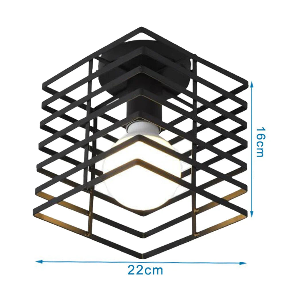 DecorBites™ Industrial LED Ceiling Light: Modern Retro Loft Plafonniers for Living Room Kitchen Cage Home Decor
