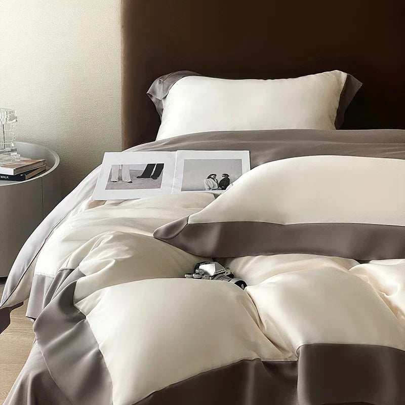 DecorBites™ Eucalyptus Fiber Bedding Set, Summer Coolness, Silky Quilt, Duvet Cover, Sheet Set