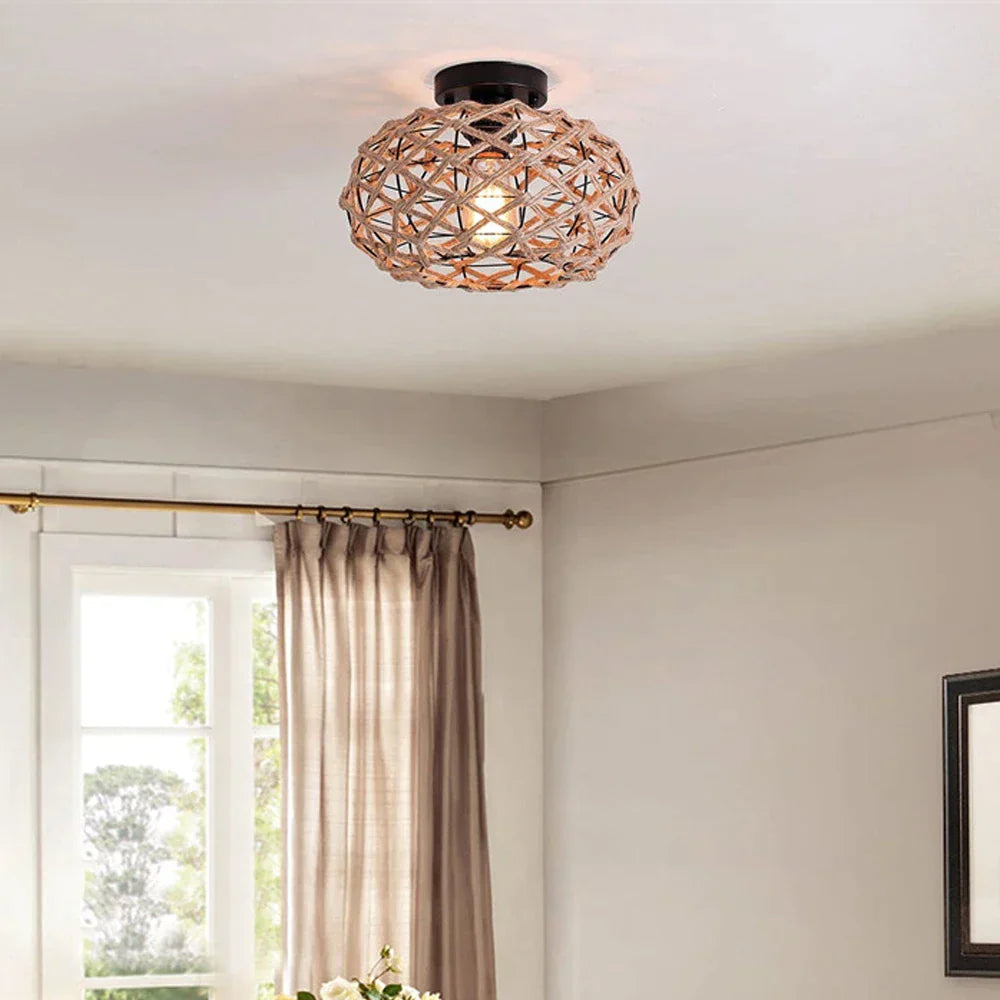 Hemp Rope Ceiling Chandelier