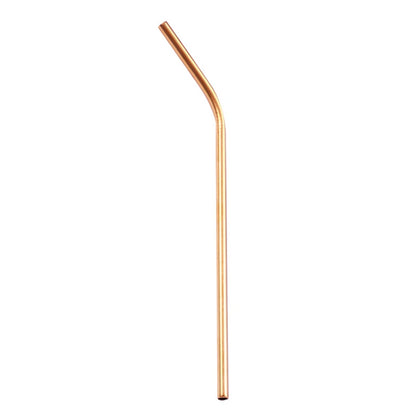 DecorBites™ 304 Stainless Steel Reusable Straws Set for Drinks - Eco-Friendly Metal Curved & Straight