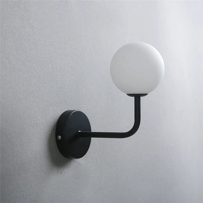 DecorBites™ Glass Ball Metal Bend Wall Lamp for Living Room Bedroom, Nordic Retro Design