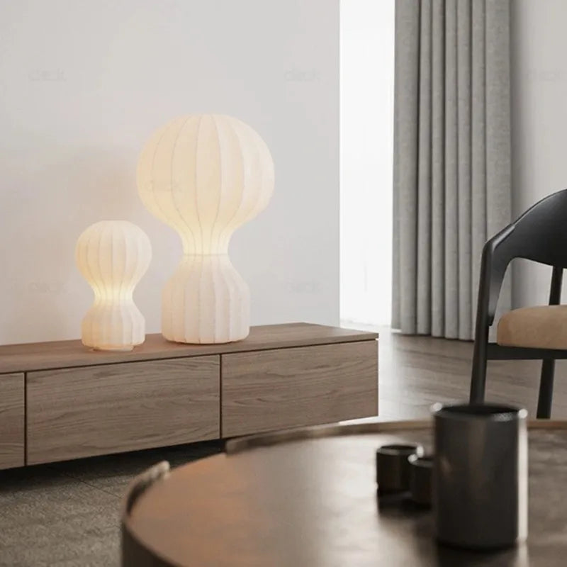 DecorBites™ Gatto Cocoon Silk Table Lamp Home Bedroom Study Minimalist Art Light