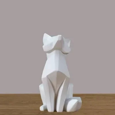 DecorBites™ Geometric Fox Sculpture Modern Home Decor Abstract Ornaments Statues