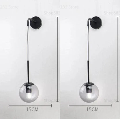 DecorBites™ Glass Ball Wall Lamp - Nordic Retro LED Lighting Fixture