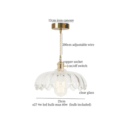 DecorBites™ Green Glass LED Pendant Light Fixture - Modern Nordic Hanging Lamp