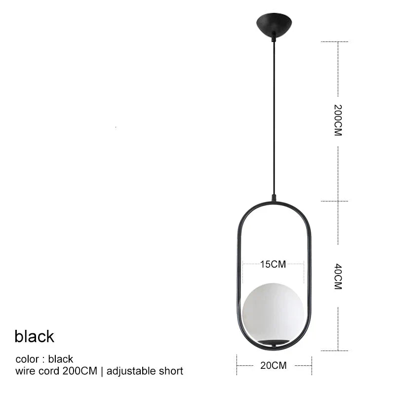 DecorBites™ Glass Ball Pendant Lamp: Elegant Dining Room Light Fixture, Gold Finish
