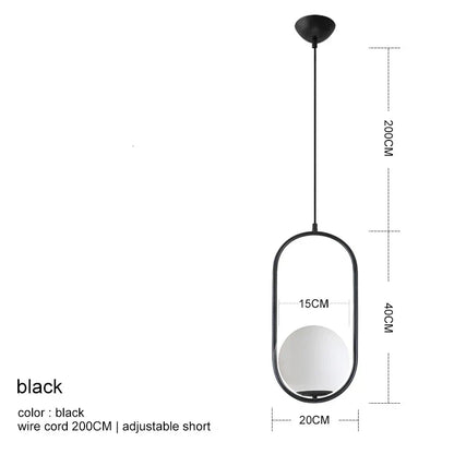 DecorBites™ Glass Ball Pendant Lamp: Elegant Dining Room Light Fixture, Gold Finish