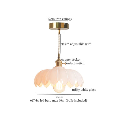 DecorBites™ Green Glass LED Pendant Light Fixture - Modern Nordic Hanging Lamp