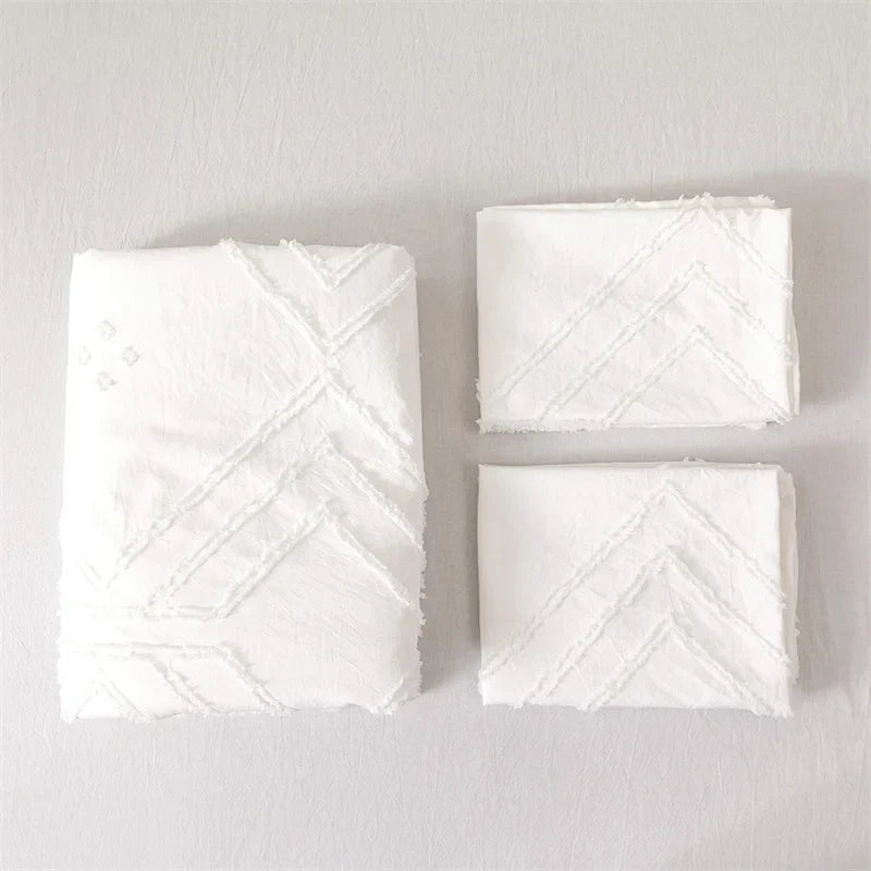DecorBites™ Geometric Cut Flowers Duvet Cover Set King Size High Quality Bedding