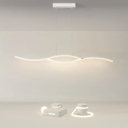 DecorBites™ LED Pendant Chandelier: Modern Nordic Strip Light for Dining, Kitchen, Office, Coffee Room