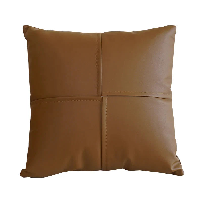DecorBites™ Ivory Leather Pillow Cover 45x45cm for Home Decoration