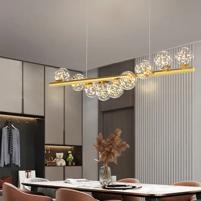 DecorBites™ Glass Ball G9 LED Ceiling Chandelier for Living Dining Kitchen Decor