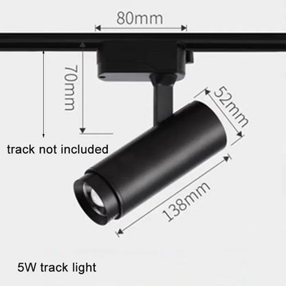 DecorBites™ Adjustable Focus Industrial Black Track Spotlights