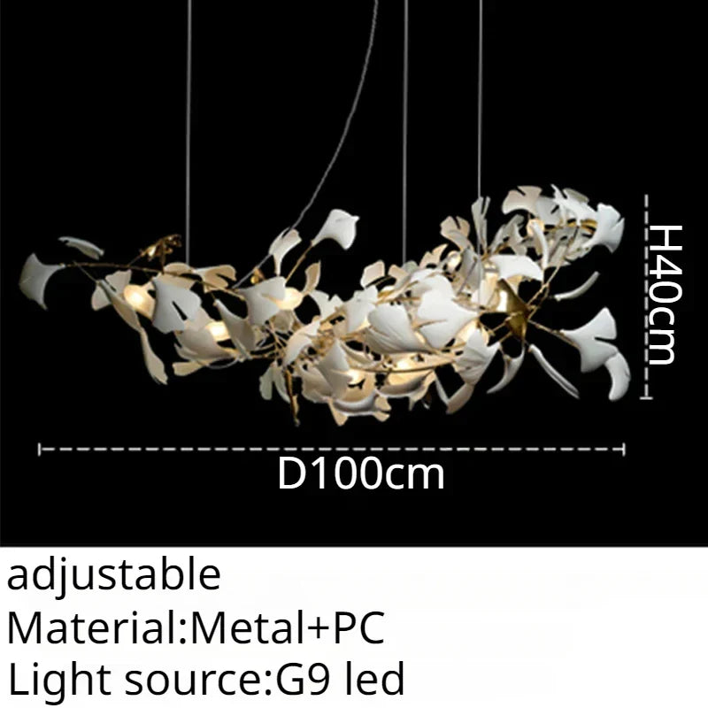 Golden Ceramic Branch Chandelier