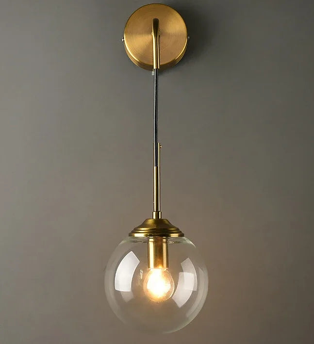 Round Glass Wall Sconce