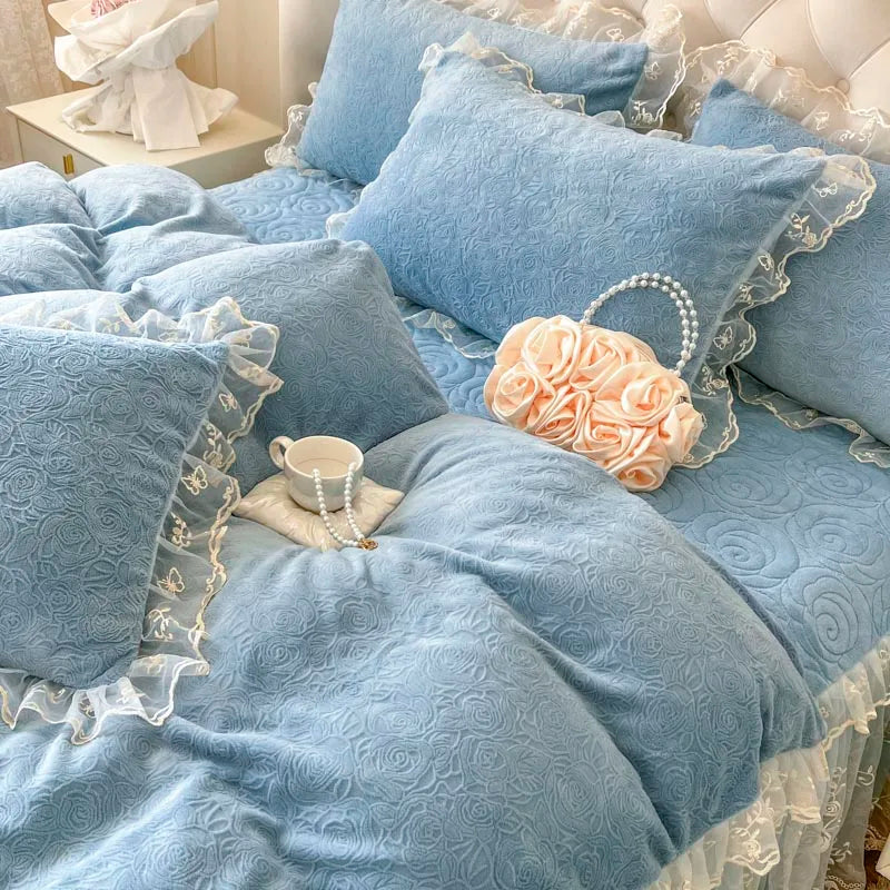 Ruffle Bow Bedding Set