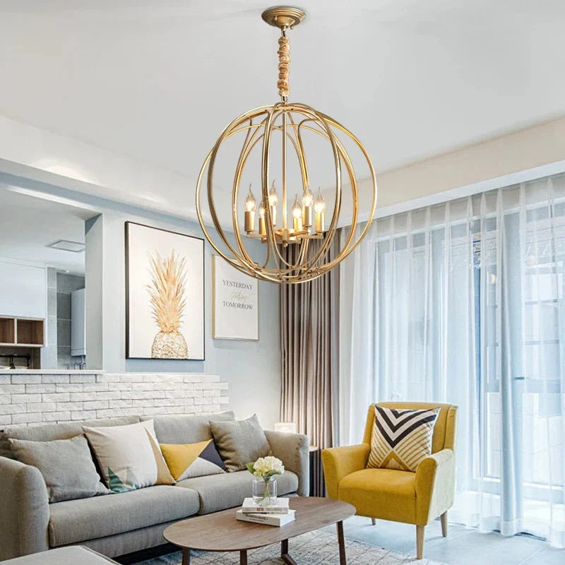 Gold Crystal Ceiling Light D40cm Multi-Room